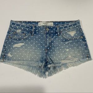 Abercrombie Denim Booty Shorts Sz 2 Distressed